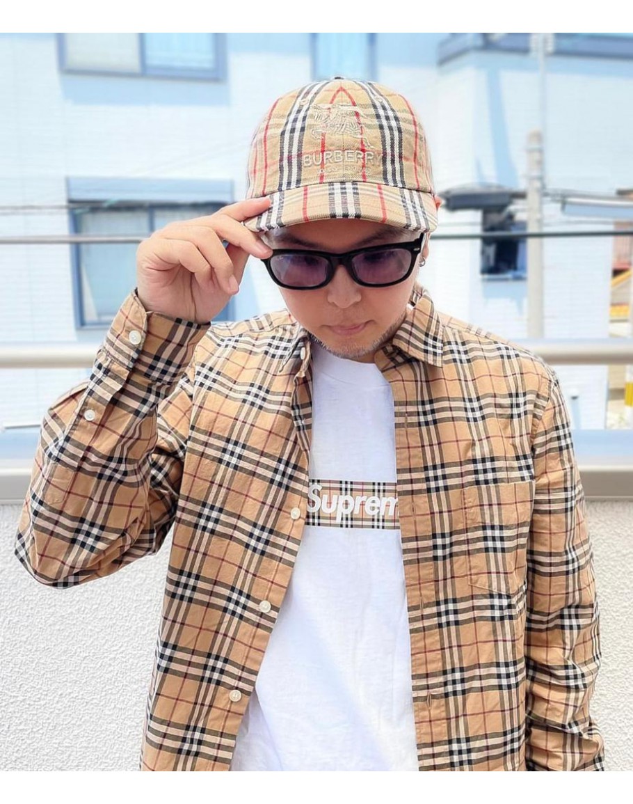 帽子 Supreme Burberry Denim 6-Panel cap Burberry × Supreme Supreme Burberry denim 6-panel hat | Grailed